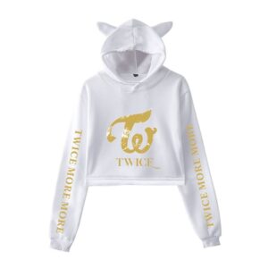 Twice More & More Cropped Hoodie #3