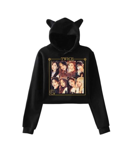 Twice Doughnut Cropped Hoodie #1