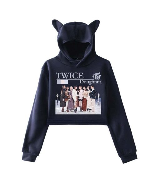 Twice Doughnut Cropped Hoodie #3