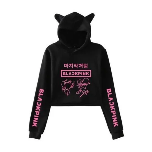 Blackpink Cropped Hoodie + Socks