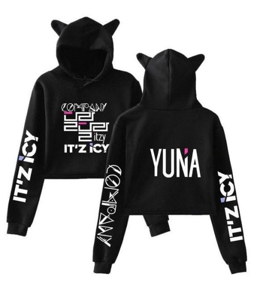 Itzy Yuna Cropped Hoodie #1